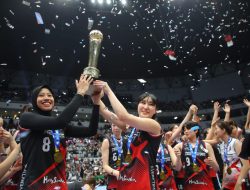 Tim Voli Putri Korea Selatan Red Sparks kalahkan Indonesia All Star Dengan Skor 3-2