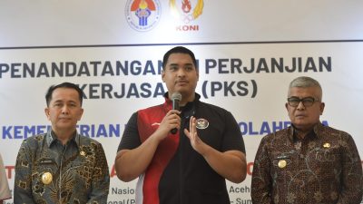 Menpora Dito Sampaikan Harapnya Agar PON XXI Berjalan Sukse Di 2 Provinsi
