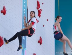 Atlet panjat Tebing Indonesia Sempat Terjatuh Namun Lolos Ke Perempat Final