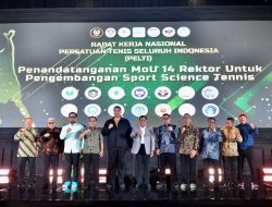 Menpora Dito Hadiri Rakernas PP Pelti dan Dorong Peningkatan Prestasi Tenis Indonesia