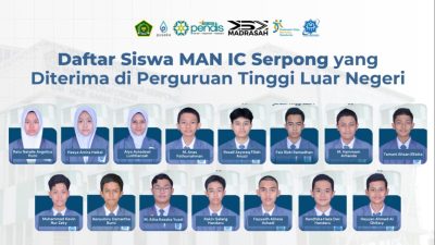 15 Siswa MAN IC Serpong Dapat Tawaran Beasiswa Kuliah di Puluhan Kampus Elit Dunia