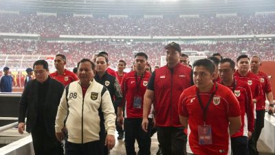 Menpora Dito Bersama Presiden Prabowo Dan Sejumlah Menteri Saksikan Pertandingan Timnas Indonesia Vs Bahrain