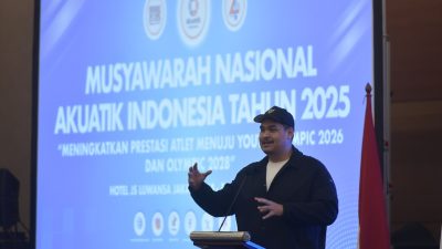 Menpora Dito Buka Munas PB Akuatik Indonesia 2025, Fokus Prestasi Menuju Olimpiade 2028